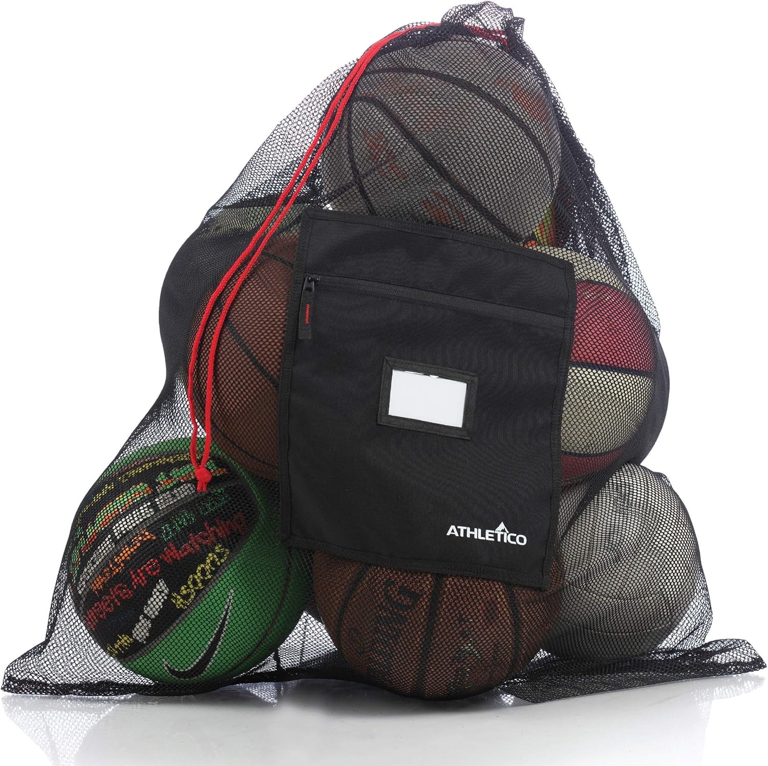 Athletico Extra Large Ball Bag - Mesh Soccer Ball Bag - Heavy Duty Drawstring Bags Hold Equipment for Sports Including Basketball, Volleyball, Baseball, Swimming Gear or The Beach : Sports & Outdoors