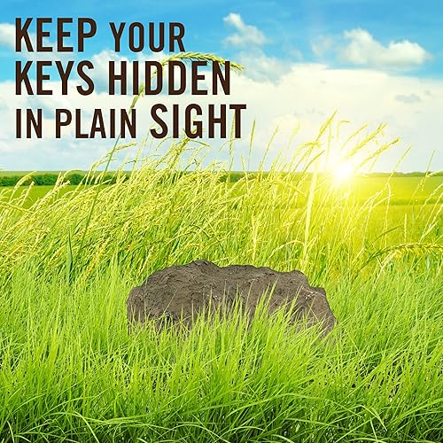 Miniatura 23 de RamPro Hide-a-Spare-Key - Roca falsa - Se ve y se siente como piedra real - Seguro para jardín o patio al aire libre, geocaching (1)