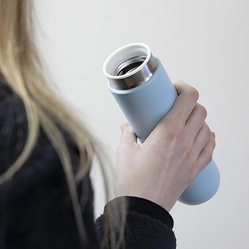 Miniatura 8 de MIRA Frasco delgado aislado de 10 onzas para bebidas frías y calientes, botella de agua de acero inoxidable a prueba de fugas, tamaño compacto