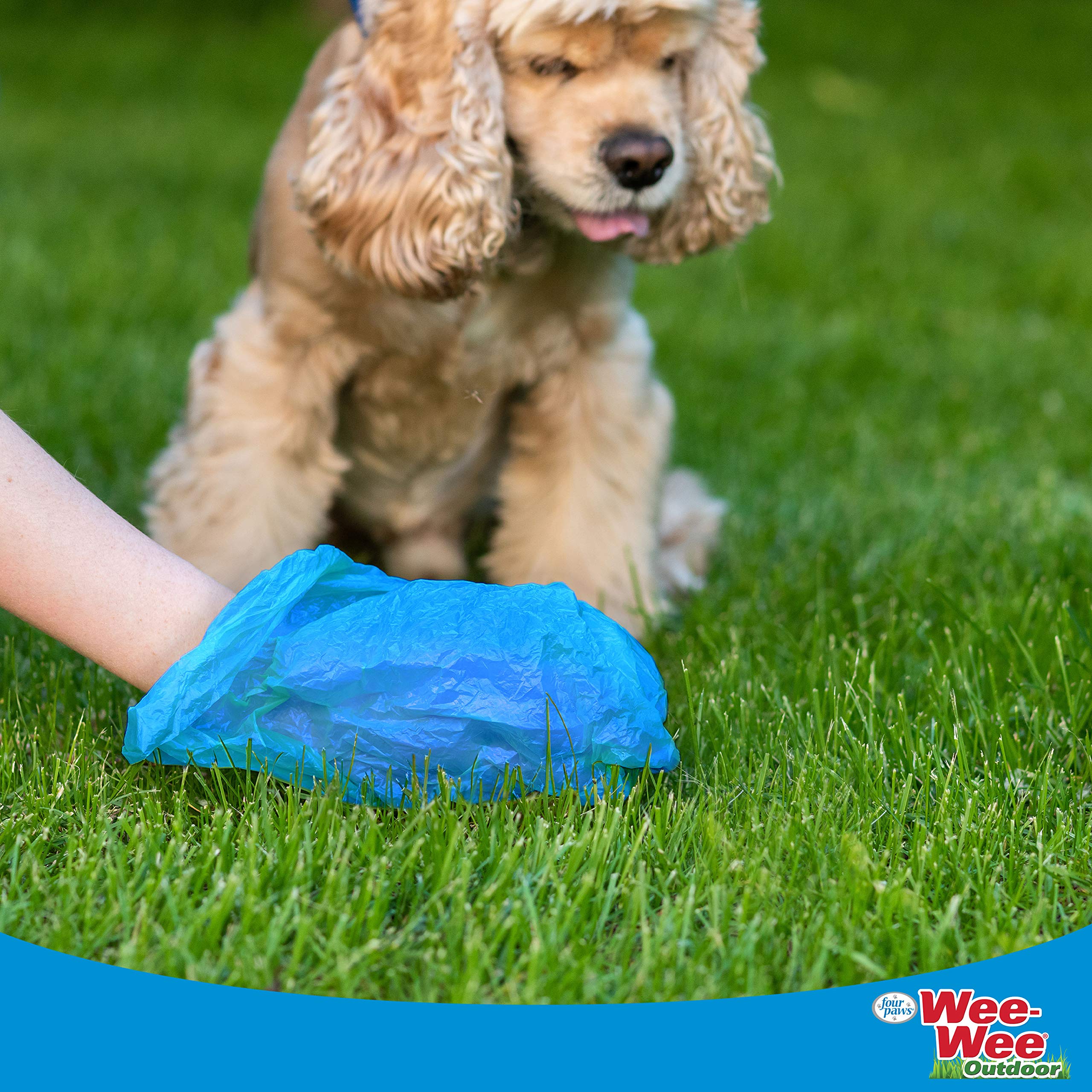Four Paws Wee-Wee Bolsas de basura resistentes para exteriores, rollos de 90 unidades, 38 x 20 cm