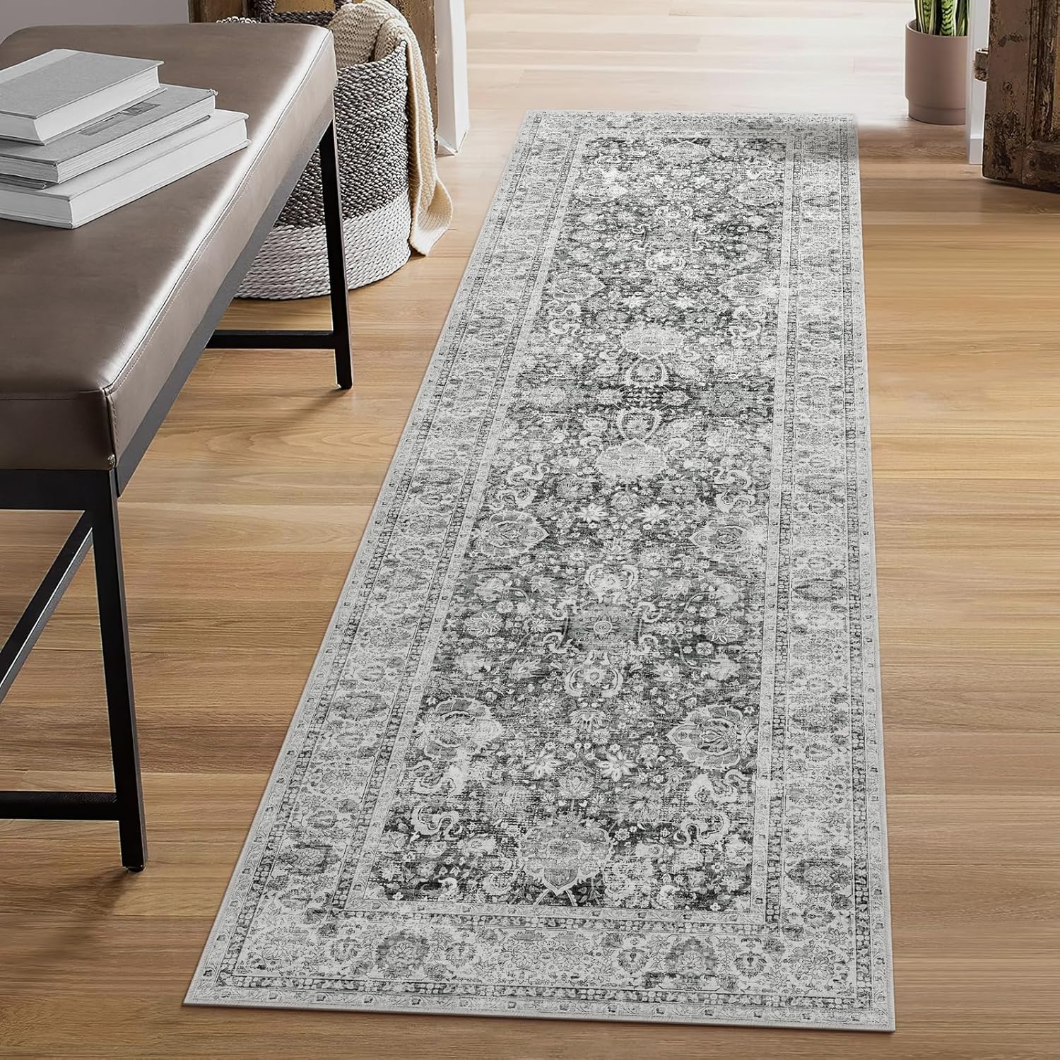 Deerly Rug Runner 2x6 Ft Washable Carpet Runner Runner Non