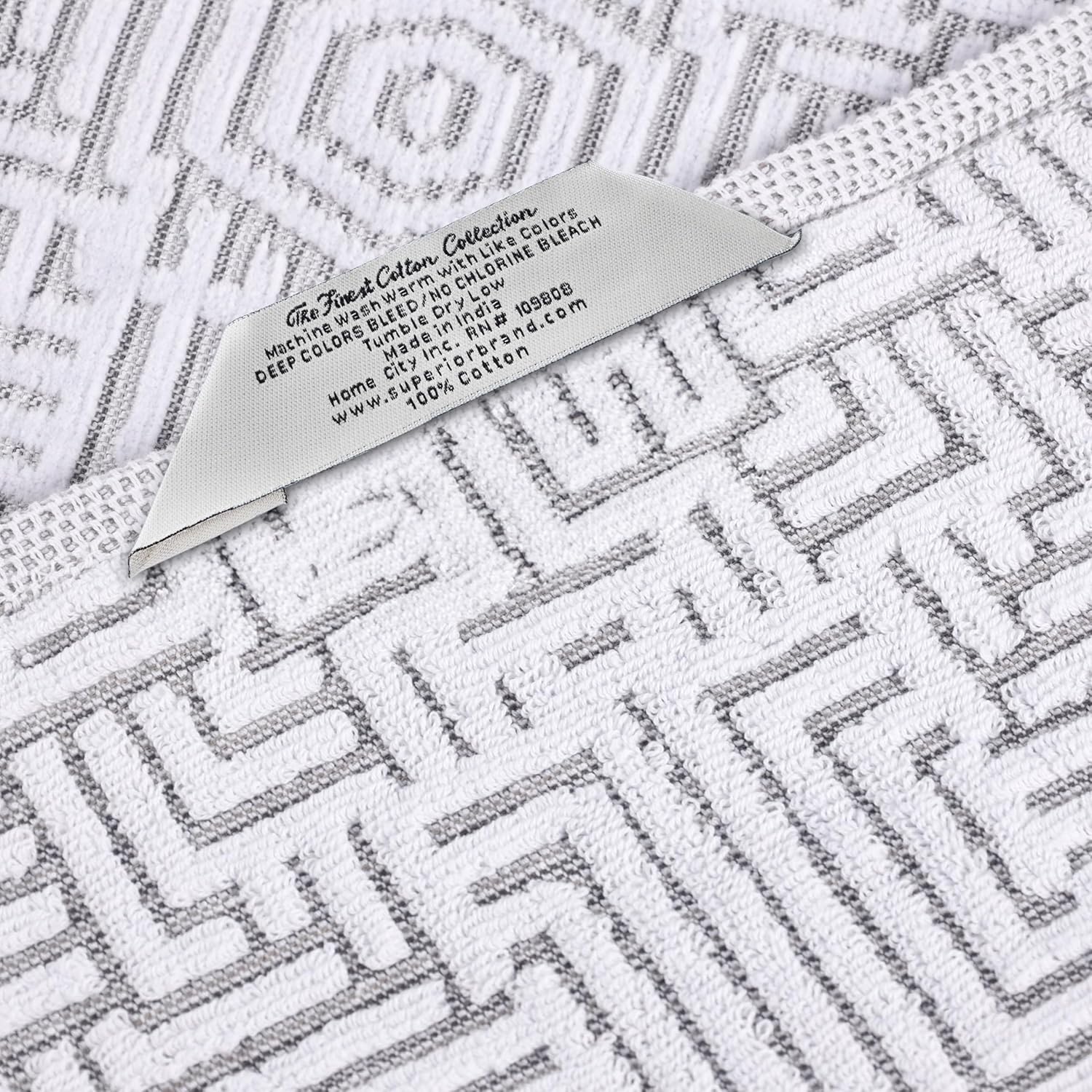 Superior Cotton 9-Piece Towel Set, Quick Dry, Bathroom Essentials, Shower, Spa, Luxury Plush Soft Absorbent Towels, Includes 3 Bath, 3 Hand, 3 Washcloth/Face Towels, Jasper Collection, Platinum - Image 10