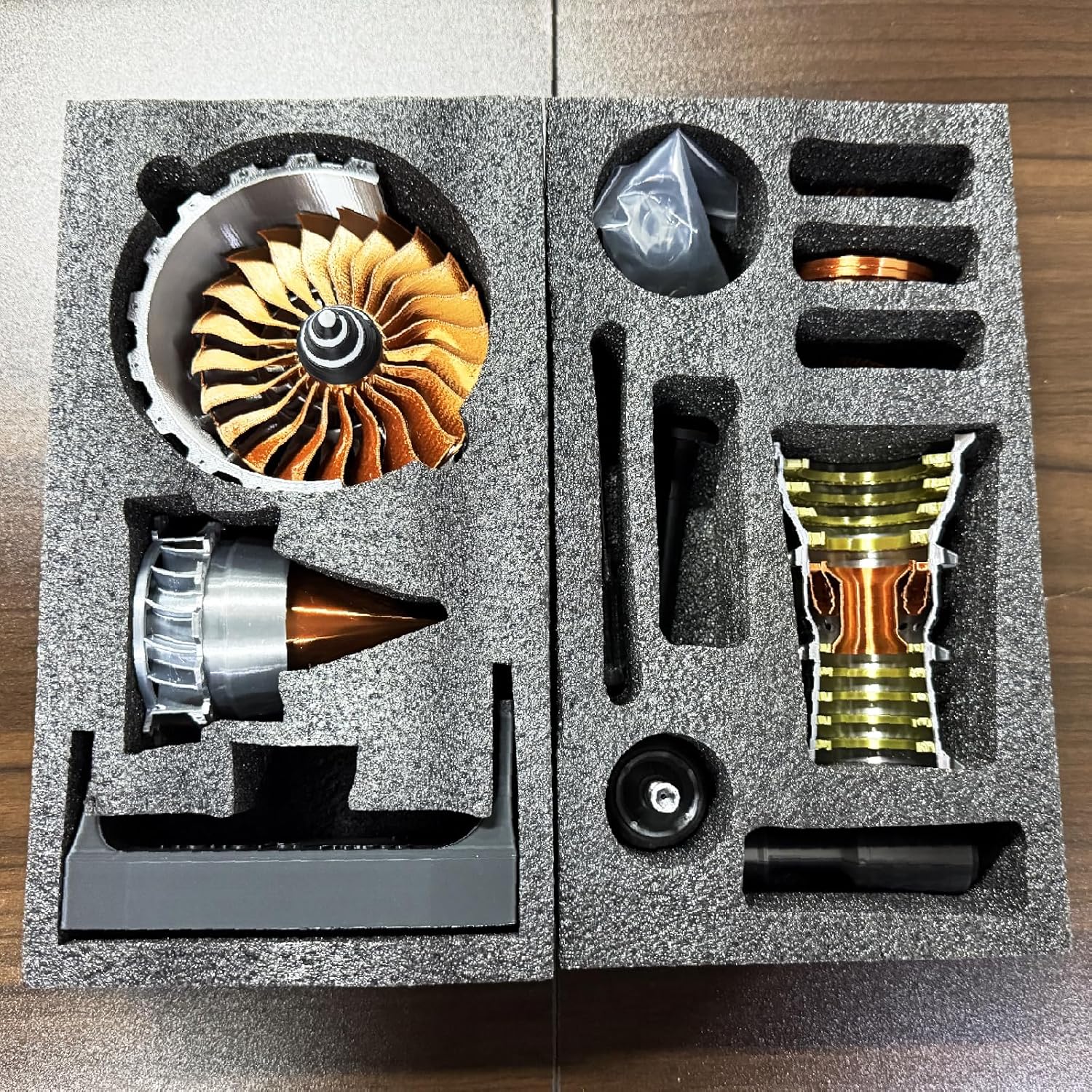 Turbofan Engine Model,Jet Engine Model,3D Printed Mechanical Science Aeroplane Engine Building Kit for Adults & Teen 14+,Educational Science Stem Gift for Collection Art Hobbyists(23cm/9.3 Inch)