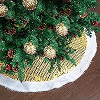 Vista 86 de Mr. Pen Christmas Tree Skirt - 48 inches, Faux Fur, White