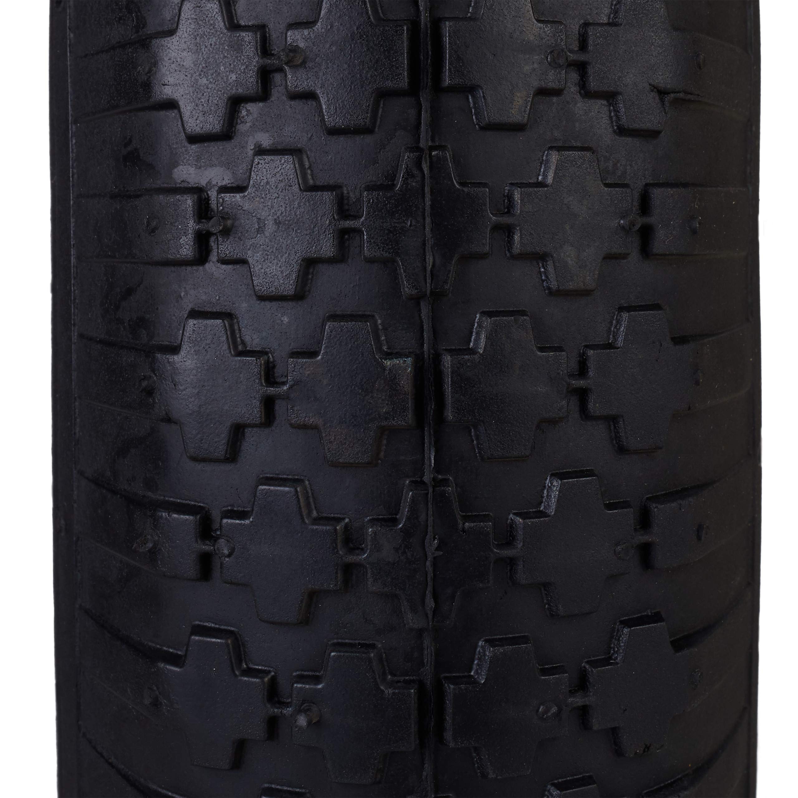 Relaxdays Rueda Carretilla con Cámara, Set de 2 Recambios, 3.50-8", Neumáticas, para Carros de Mano, hasta 154 kg, Negro