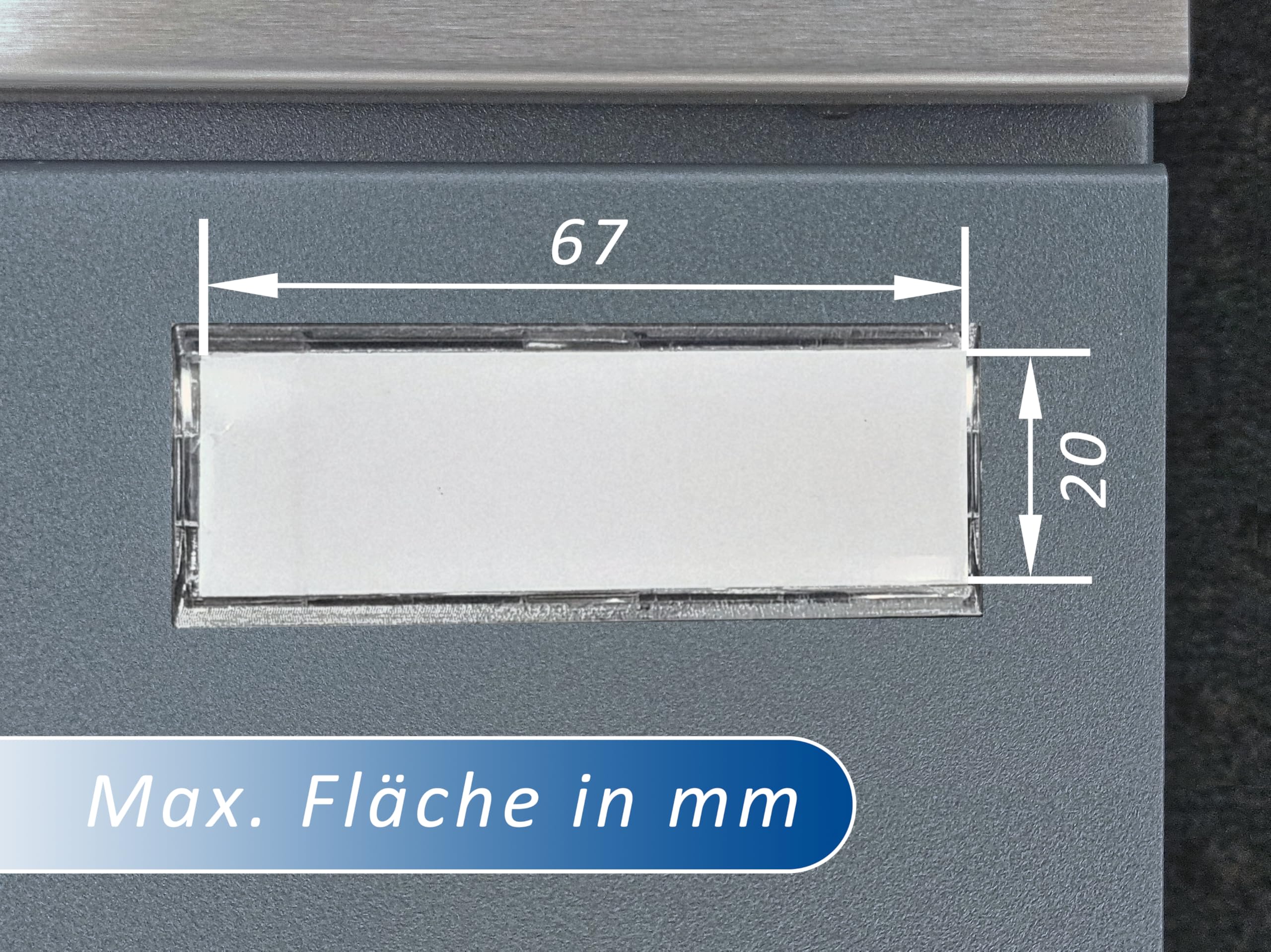 Targhetta per cassetta delle lettere trasparente 69,3 x 24,7 mm