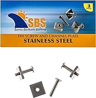 Vista 2 de SBS - Tornillo y placa de aleta Longboard de acero inoxidable - Paquete de 3