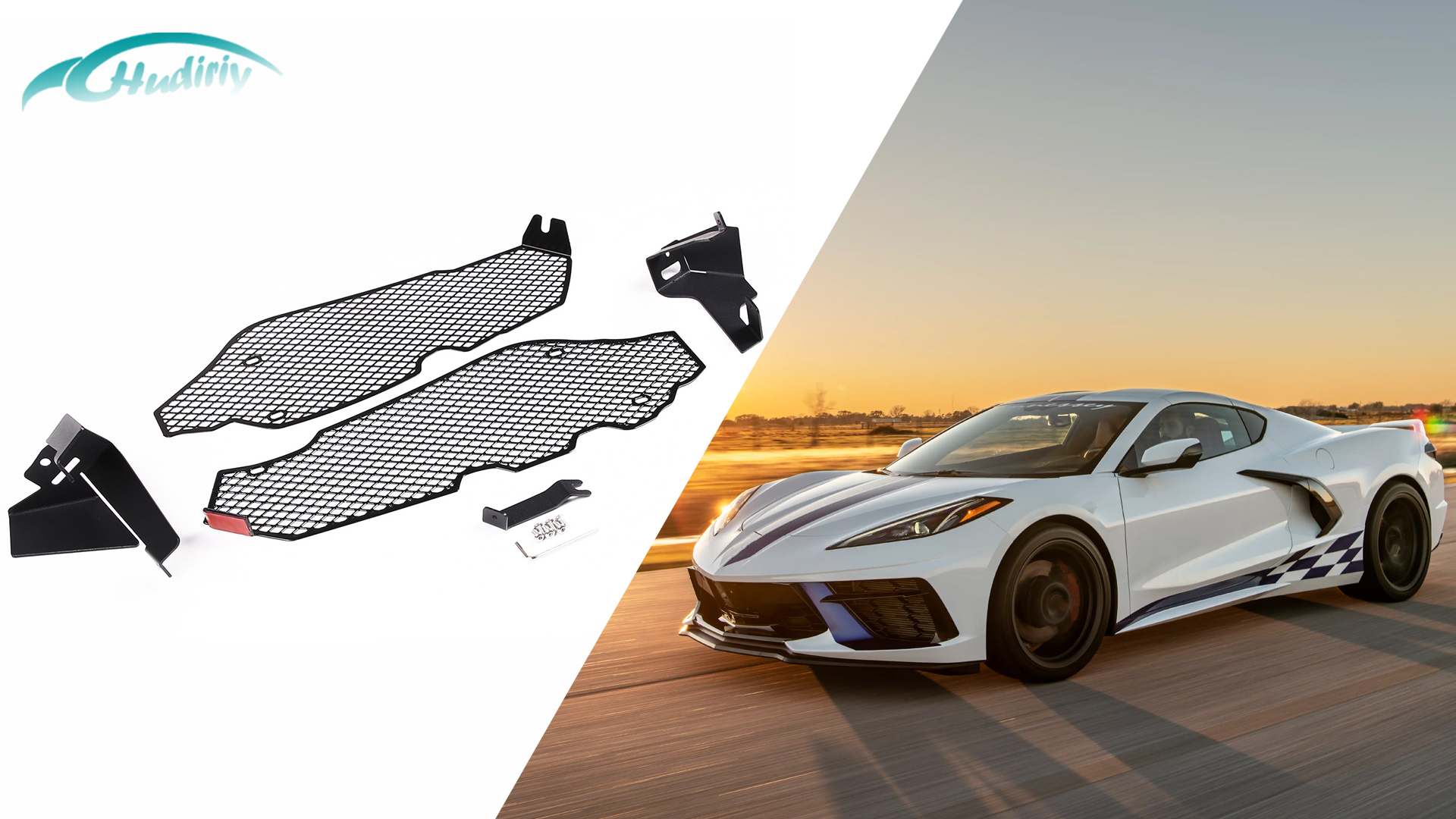 Intake Protection Corvette C8 Side Vent Grille Covers 2020-2024 - Black Stainless Steel ...