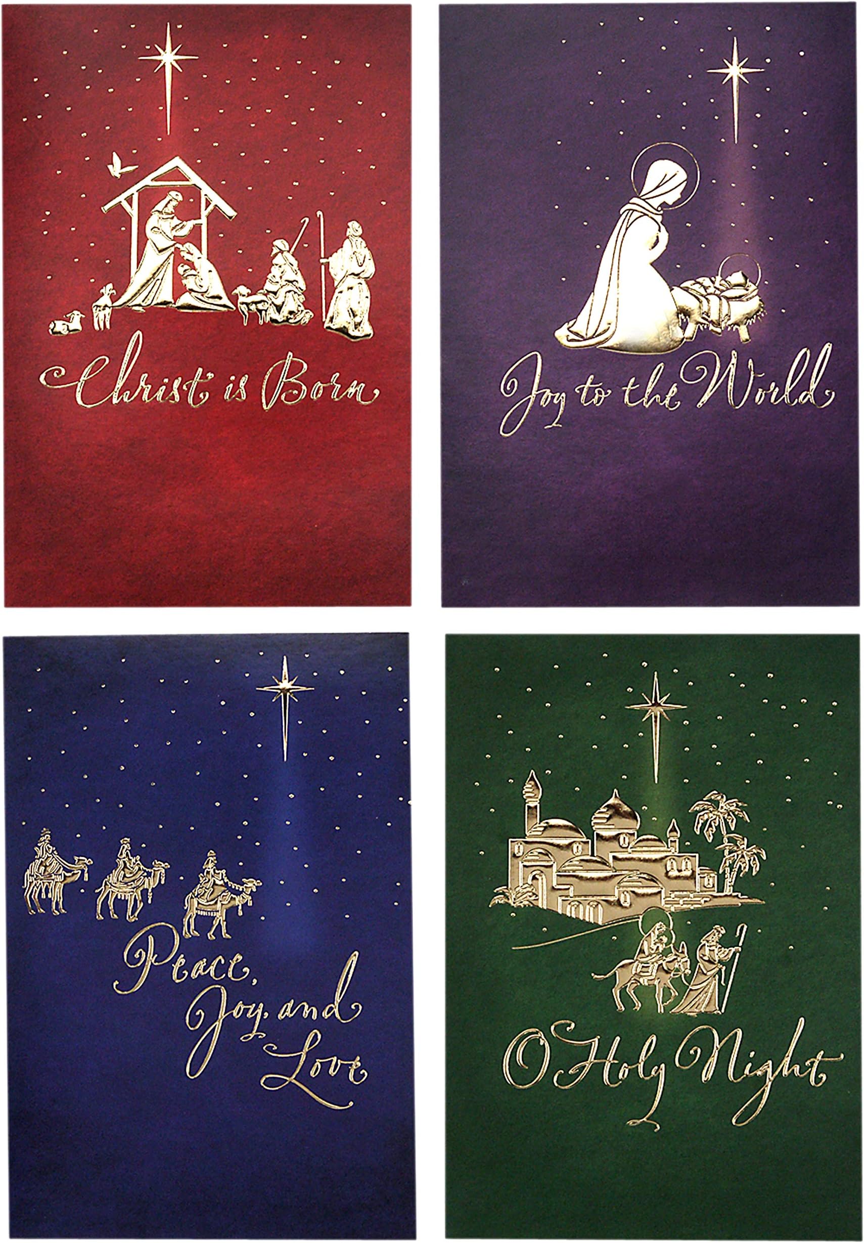 Image Arts Religious Boxed Christmas Cards Assortment (4 Designs, 24