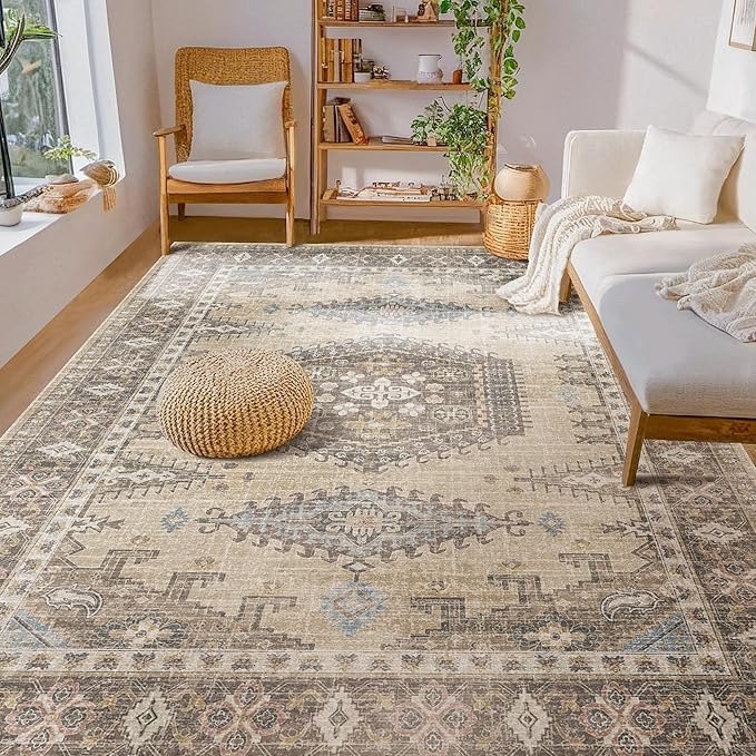 Kokia Area Rugs Living Room 8x10 UltraThin No Pile