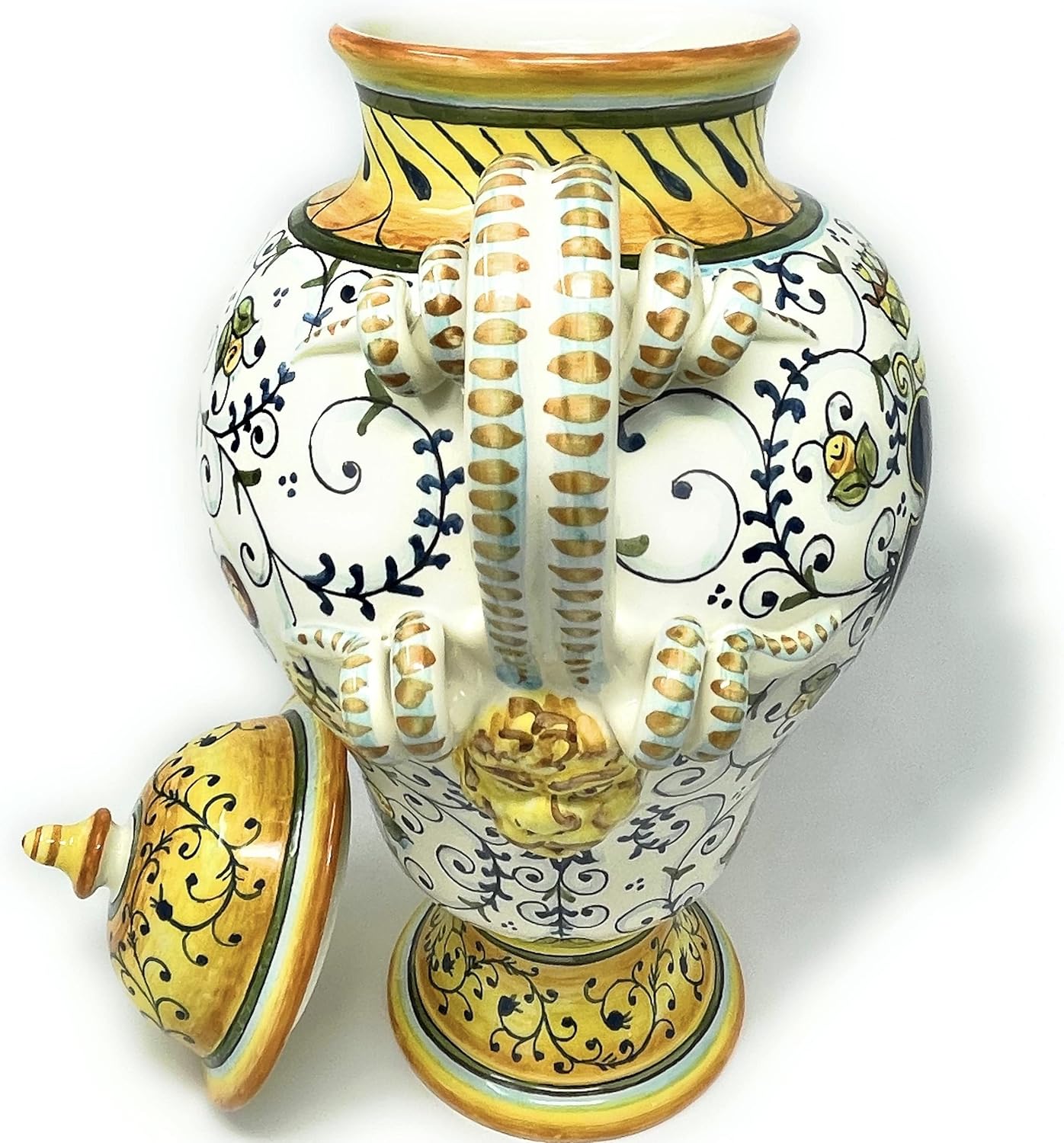 CERAMICHE D'ARTE PARRINI - Italian Ceramic Amphora Vase Jar Art Pottery Hand Painted Made in Italy Tuscan