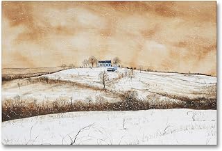 Trails End Landscape Giclee Archival Canvas Print Wall Art Décor for Home & Office from Drawing and Painting by Artist Mike Bennett 12" x 18"