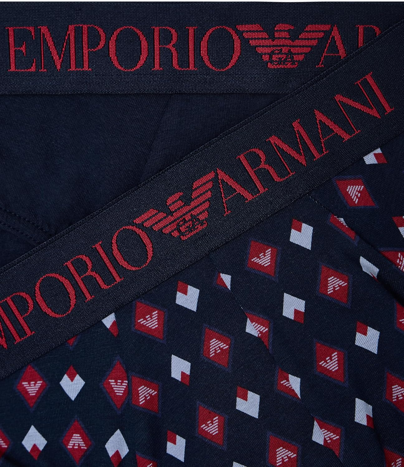Emporio Armani Men's Classic Logo Waistband 2 Pack Brief