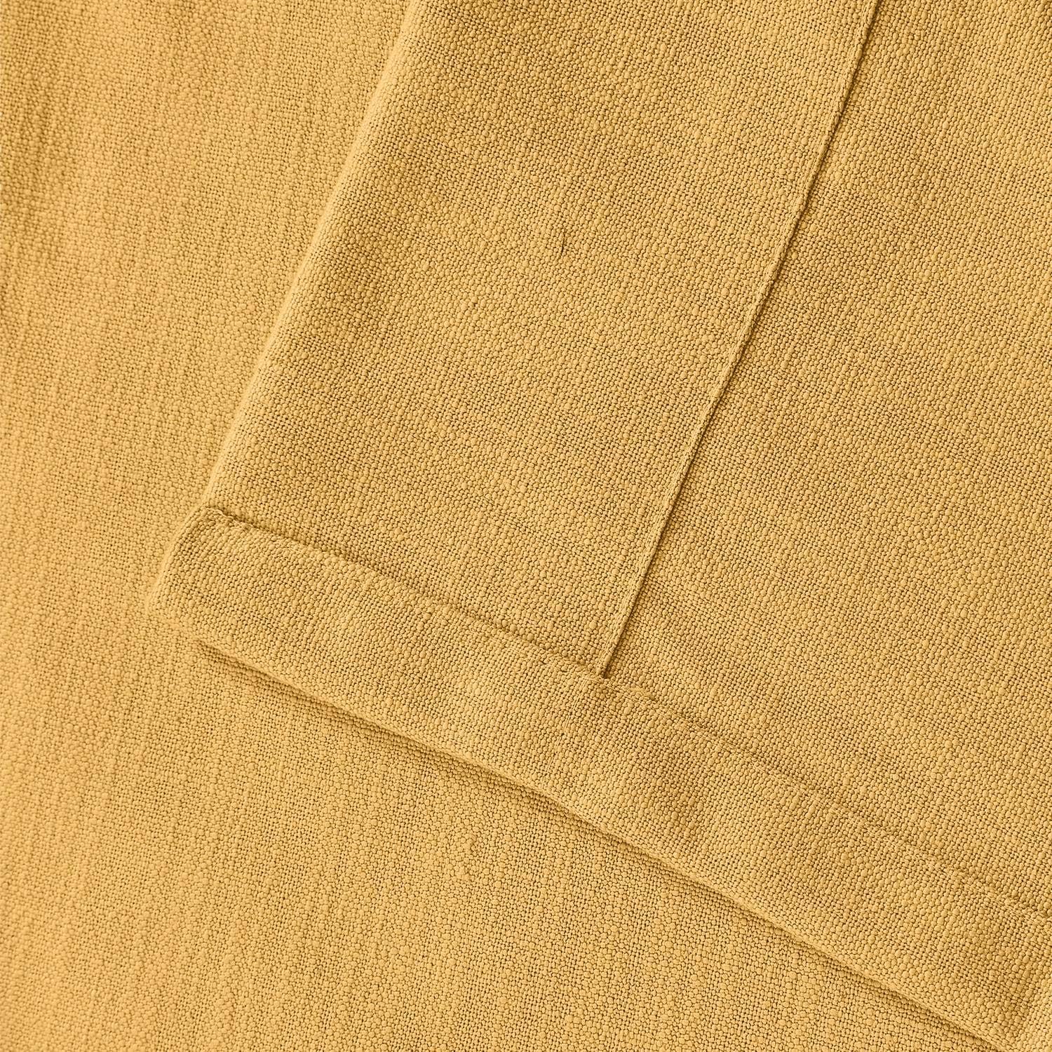 ChadMade Linen Blend Texture Curtain Grommet Drape 50 Wide by 120 Long Room Darkening Drapery for Patio Door Door Panel Living Room (1 Panel, Orange), Cary Collection