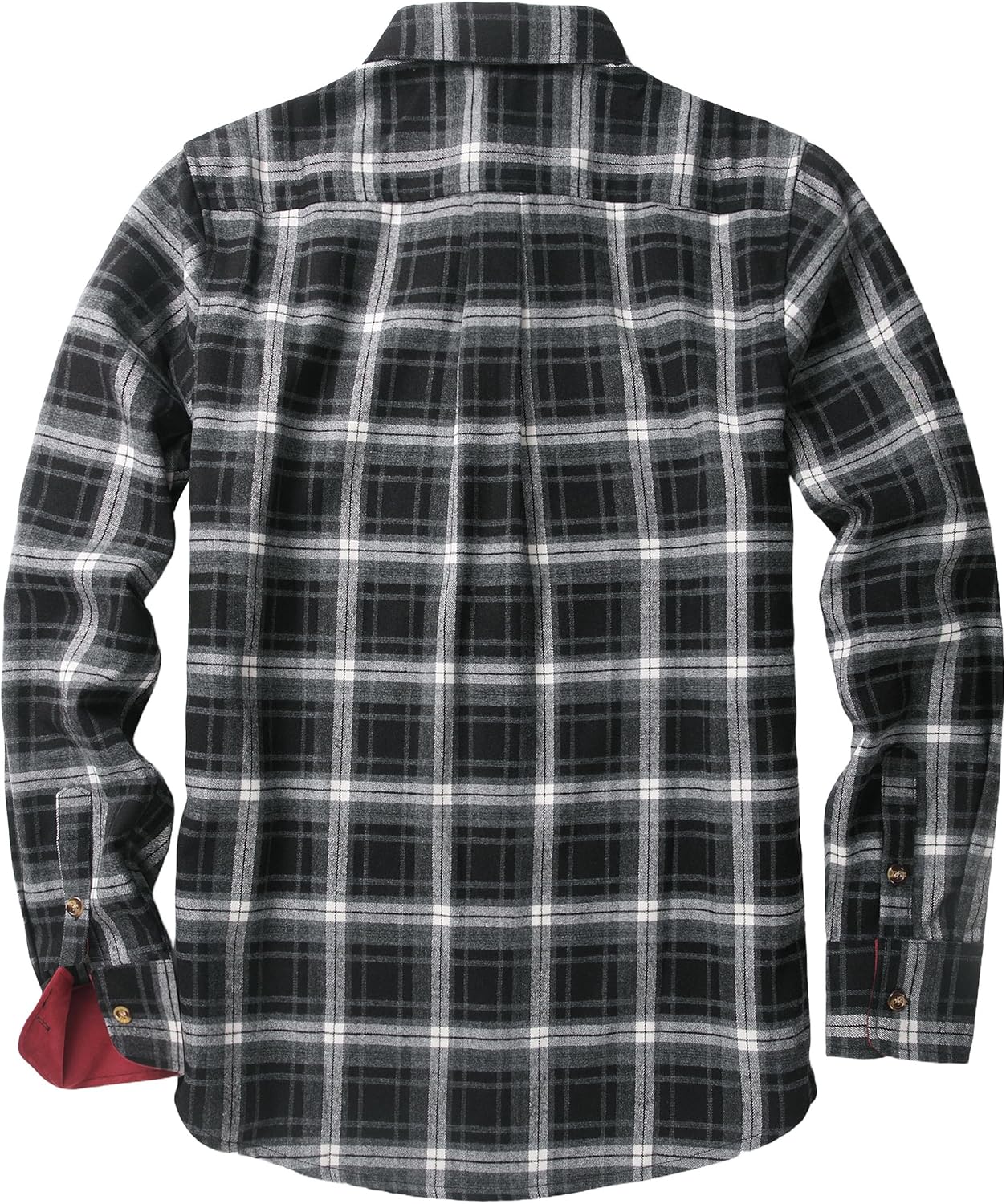 Premium Flannel Shirt for Men, Brushed Utility Casual Plaid Shirt, Button-Down Long Sleeve with Pockets - Image 3