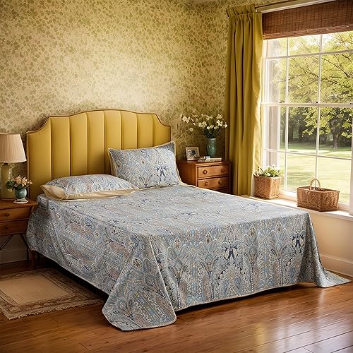 Vista 76 de SOFTTA - 1 funda nórdica + 2 fundas de almohada Paisley Modern Juego de cama 100% algodón egipcio