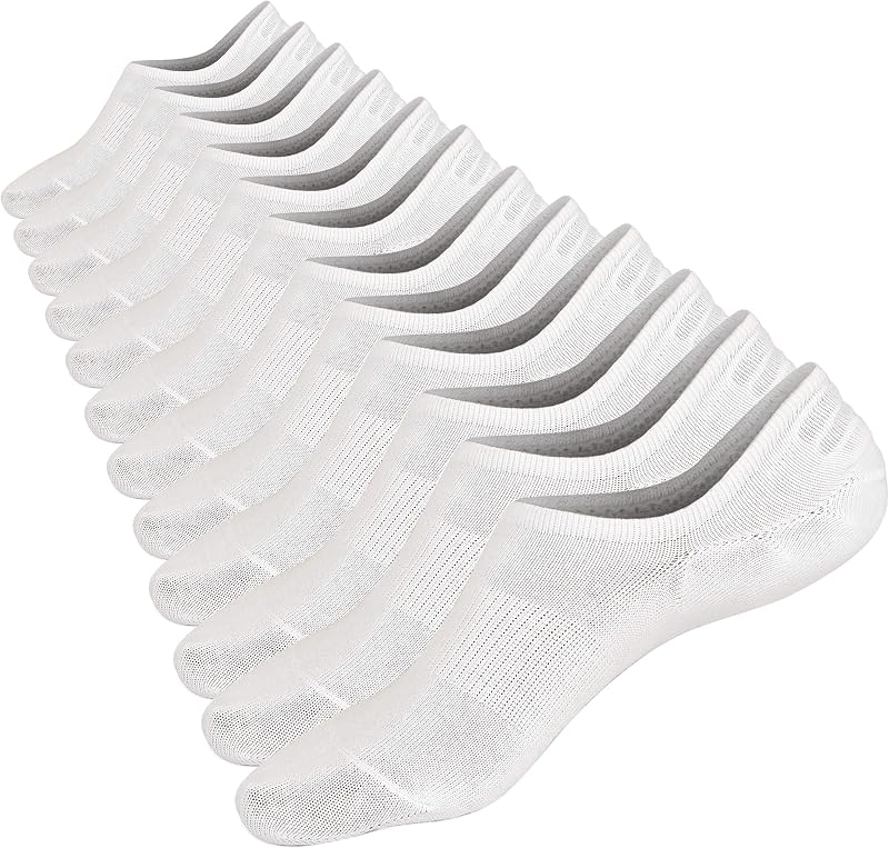Mottee&Zconia No Show Sock Low Cut Ankle Short Socks for Men/Women Basic Casual Anti-skid Cotton Socks with Non Slip Grips