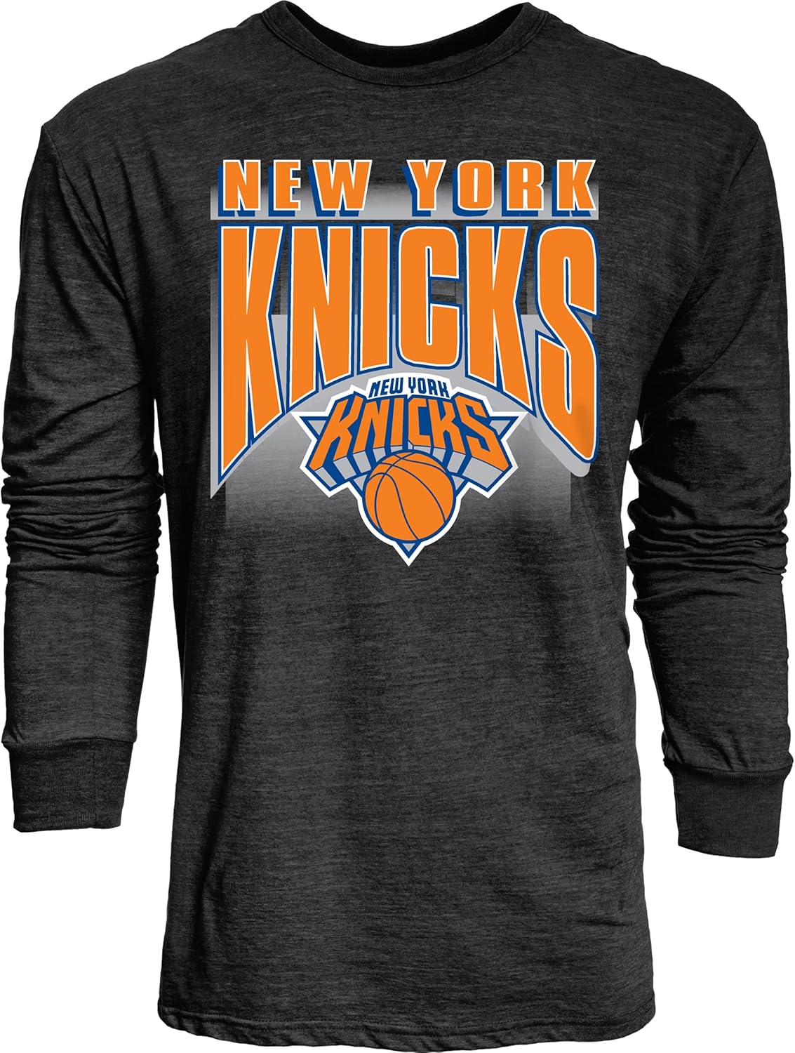 Blue 84 NBA Unisex-Adult NBA Officially Licensed Tri-Blend Long Sleeve T-Shirt Starters Black