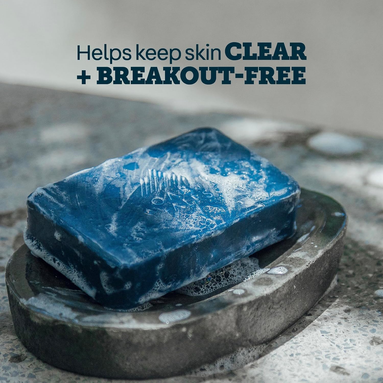 Oars + Alps Exfoliating & Moisturizing Bar Soap for Men, Deep Cleaning Soap, Clean Ingredients, All Skin Types, Blue Charcoal, 6pk