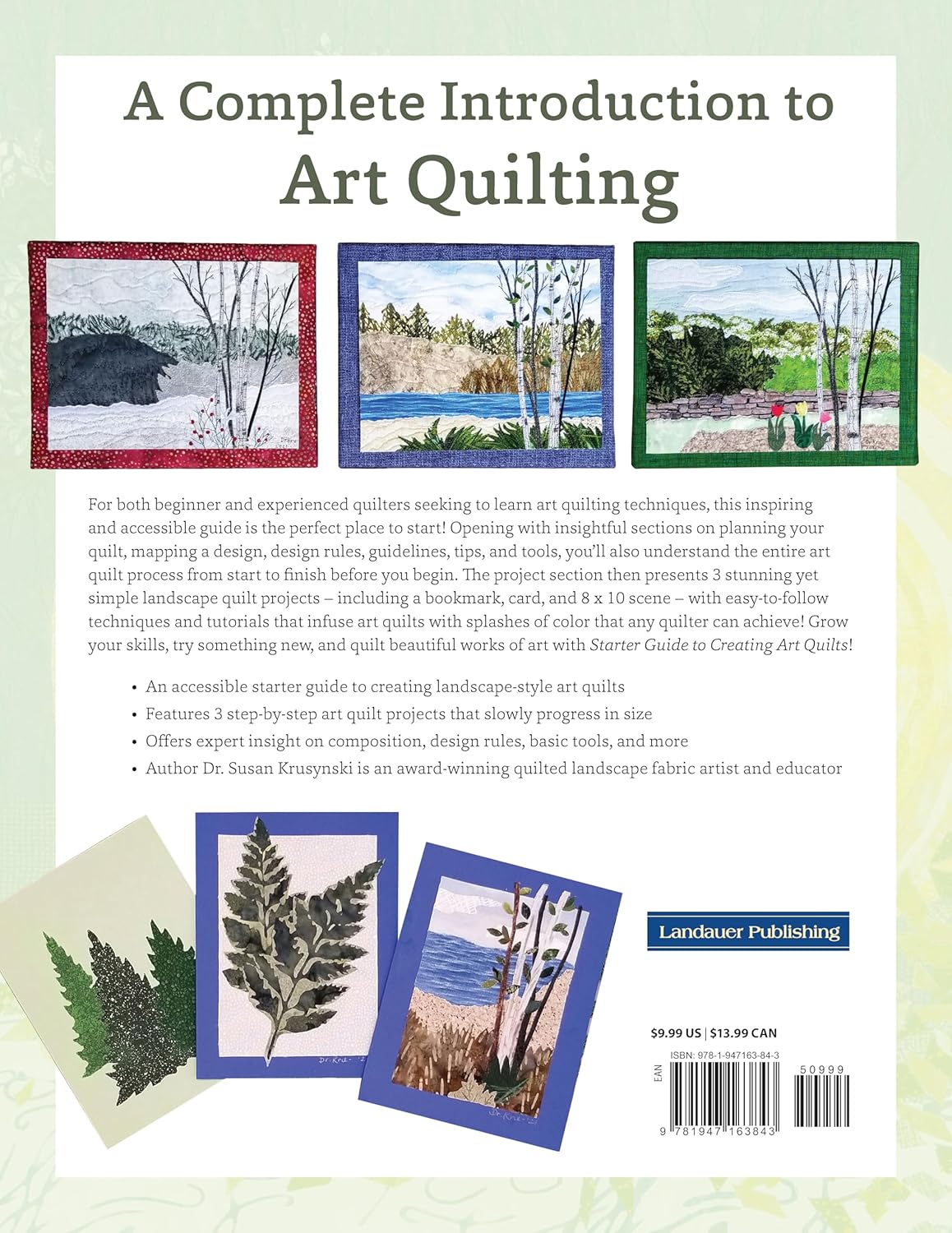 Starter Guide to Creating Art Quilts (Landauer) Inspiring and Accessible Introduction for Beginners - Landscape-Style Quilts with 3 Simple Designs, Basic Techniques, Tips, Guidelines, and a Gallery - Image 2
