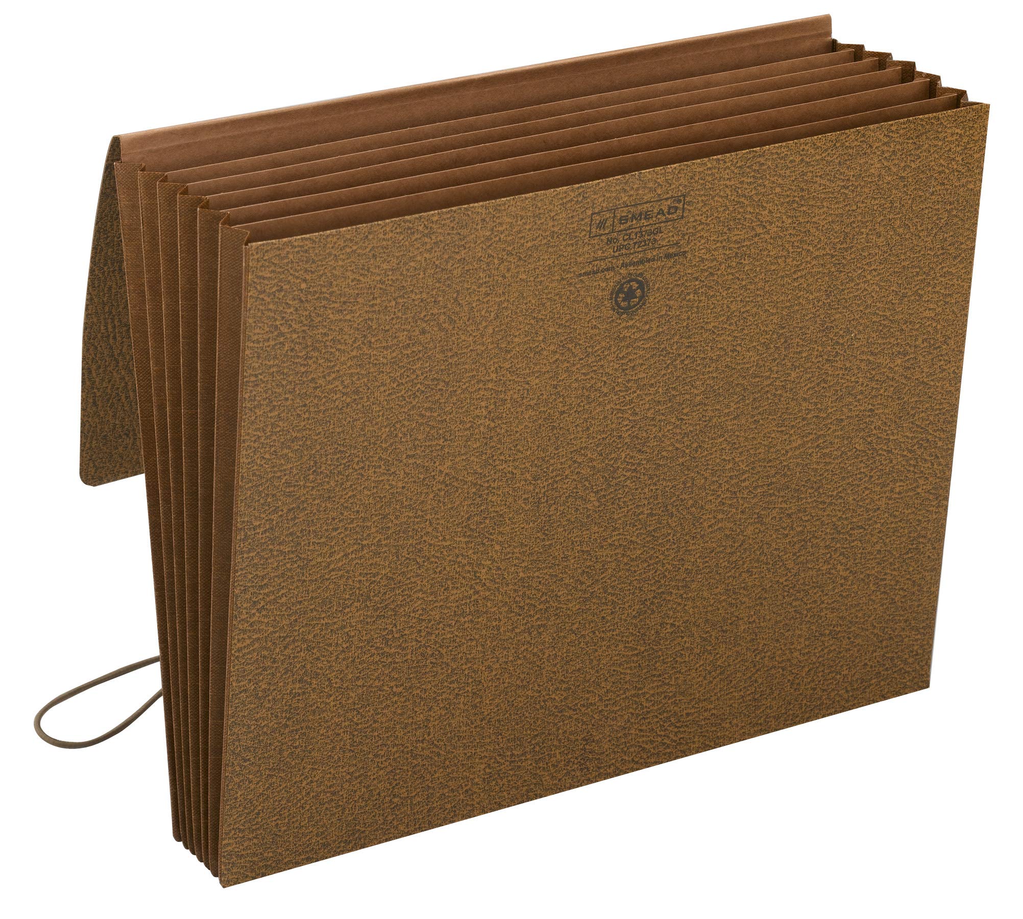 Smead Cartellina portadocumenti espandibile, chiusura con patta e cordino, 6 tasche, espansione da 14 cm, tassello resistente agli strappi, lettera, corda rossa, 10 per scatola (72373)