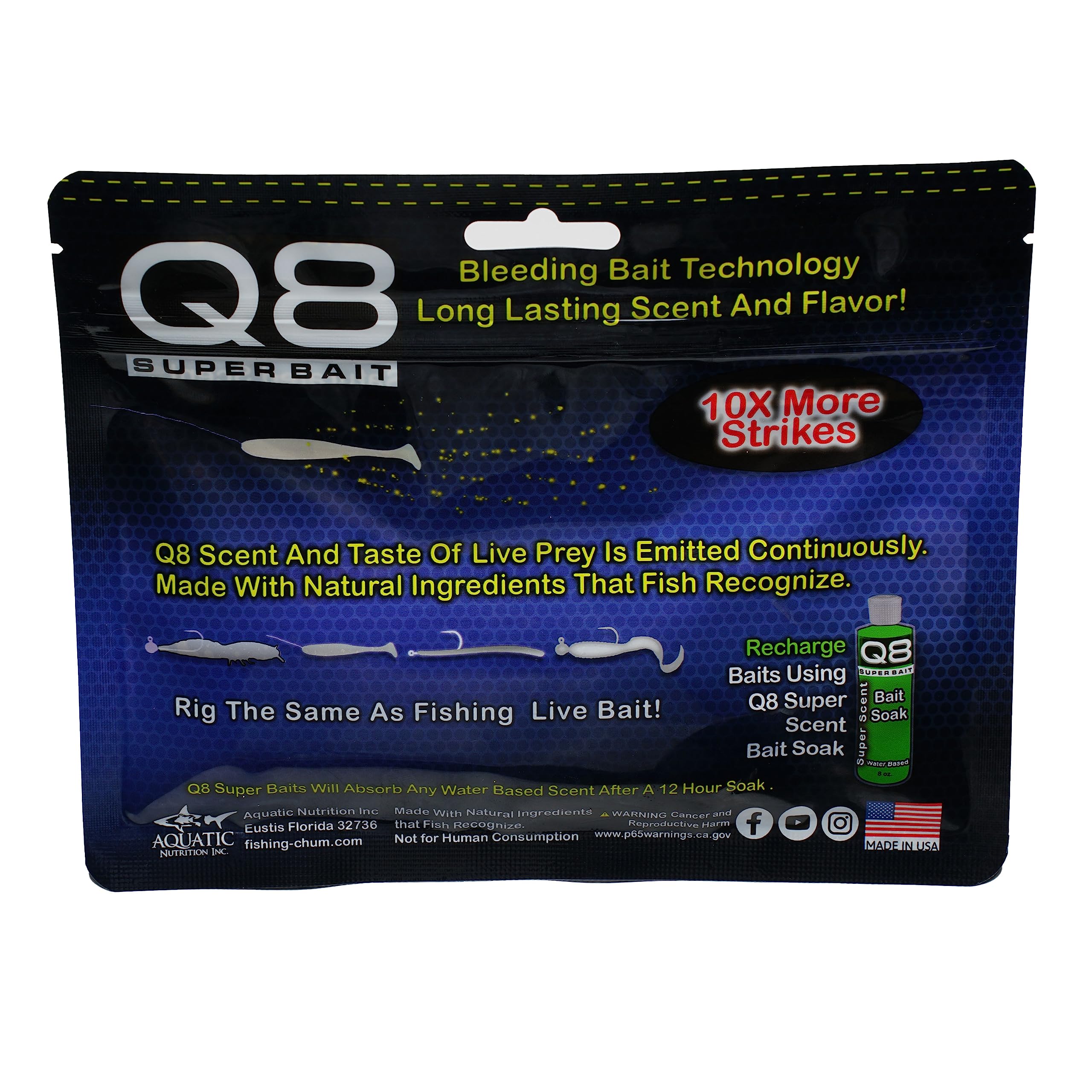 Q8 Super Bait Bullet Jerk Bait (Natural Penaeus)