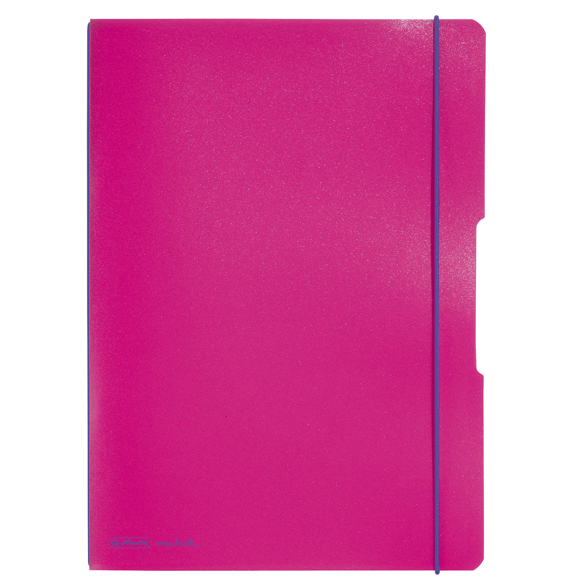 Notatnik A4 PP my.book Flex, 2x40 kartek, różowy, kratka, linia