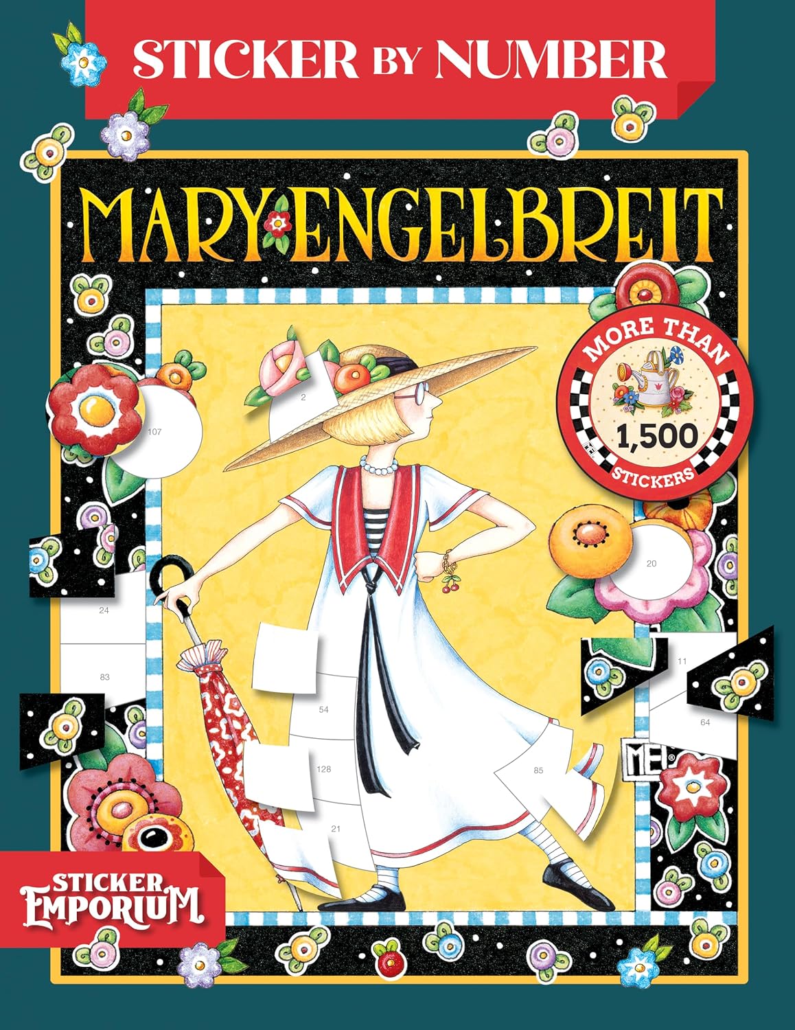 Sticker by Number Mary Engelbreit: Fusion of Paint-by-Number and Sticker Fun by Sticker Emporium