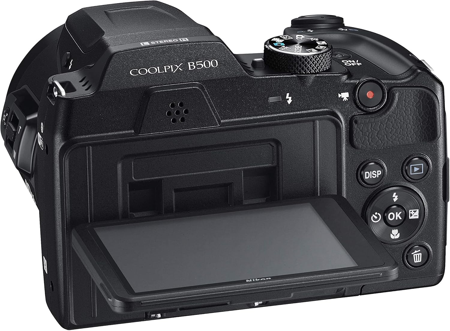 Nikon Coolpix B500 Fotocamera Digitale Compatta, 16 Megapixel, Zoom 40X, VR, LCD Inclinabile 3, FULL HD, Bluetooth, Wi-Fi, Nero