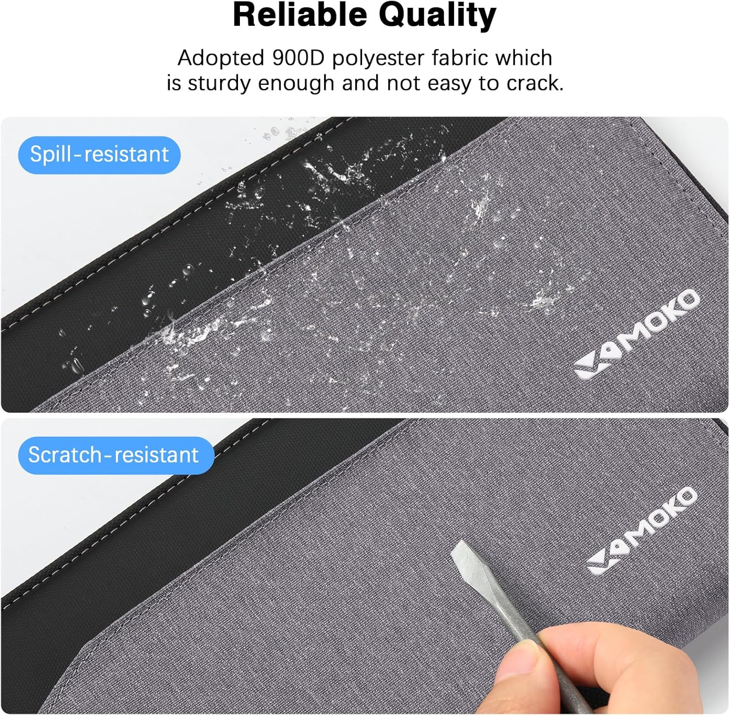 MoKo Family Passport Holder for 5, RFID Blocking Passport Wallet for Men Women, Travel Wallet Holder with Multiple Compartments, Travel Document Organzier for Cards, ID, Tickets, Keys, Gray - Image 4