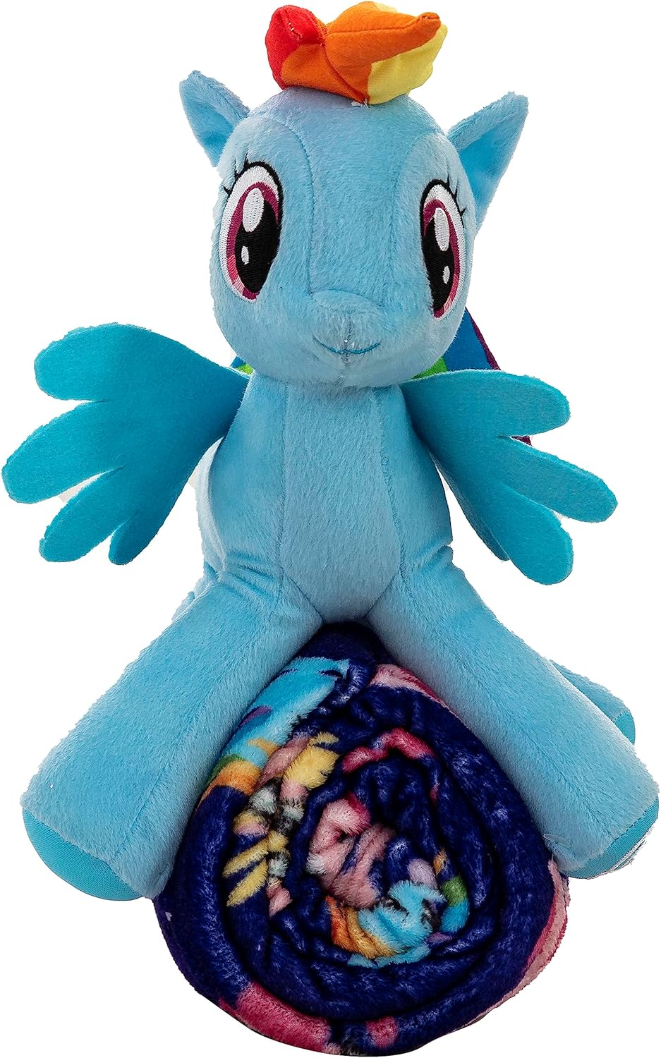 northwest character hugger pillow & silk touch throw blanket set, 40" x 50", my little pony - cute rainbow dash 40" x 50" my little pony - cute rainbow dash