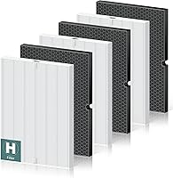 Vista 18 de 116130 Filtro de repuesto H para purificador de aire Winix 5500-2 AM80 Plasmawave, filtro HEPA verdadero y filtro de carbón activado, paquete