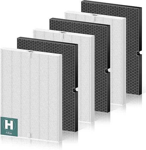 Miniatura 18 de 116130 Filtro de repuesto H para purificador de aire Winix 5500-2 AM80 Plasmawave, filtro HEPA verdadero y filtro de carbón activado, paquete
