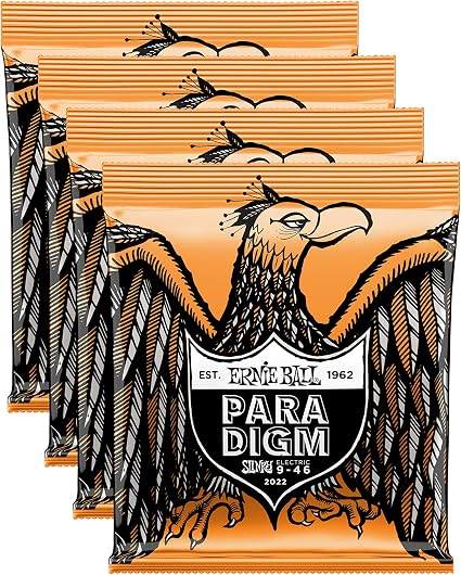 Amazon.com: Juego de 4 cuerdas para guitarra eléctrica Ernie Ball 2022,  híbridas Slinky 9-46 : Instrumentos Musicales
