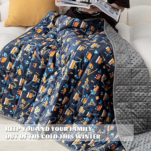 Miniatura 6 de CHHKON Manta con peso para niños y adolescentes, manta con peso impresa de 7 libras (estilo 8, 41 x 60 pulgadas, 7 libras)