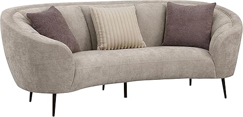 Miniatura 4 de Coaster Home Furnishings Ellorie - Juego de sofá curvado tapizado de 2 piezas, color beige