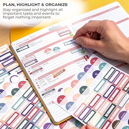 Vista 4 de Clever Fox Mega Sticker Pack – 2000+ Small Planner Stickers for Adults – Sticker Book for Women – Aesthetic Calendar & Journal Accessories Mega