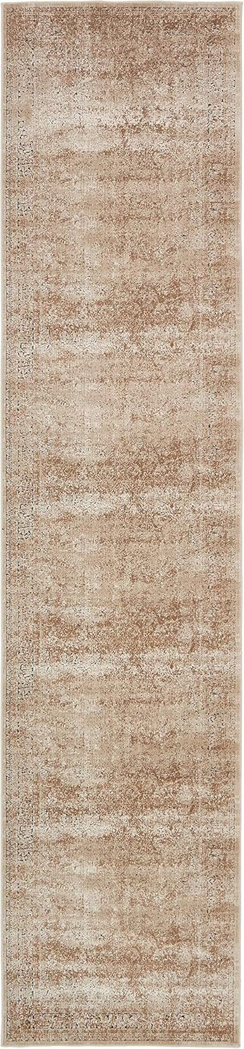 Unique Loom Chateau Collection Area Rug - Jefferson (3' 1" x 13' 1" Runner Beige/Light Brown)