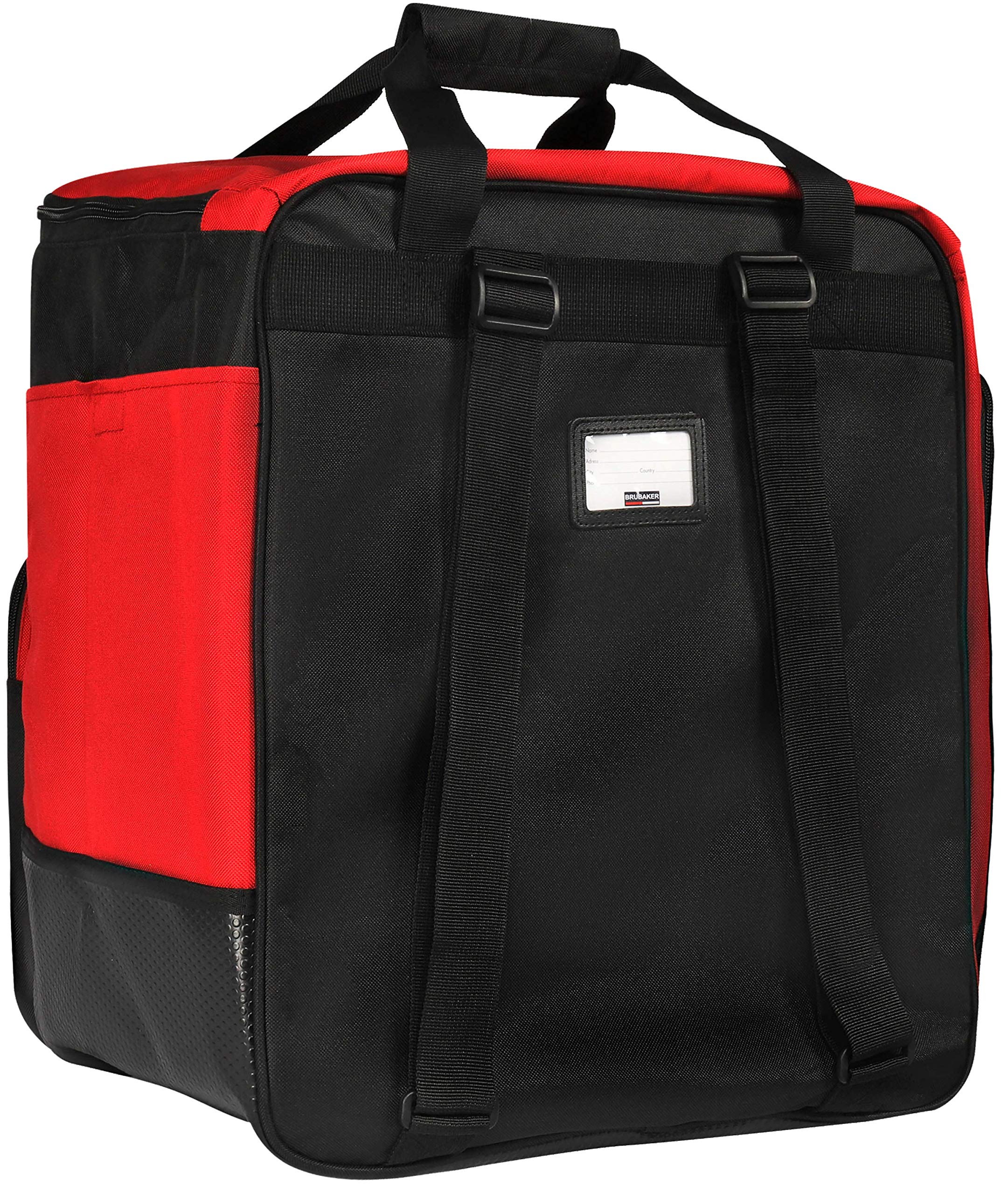 BRUBAKER Ensemble Sac de Ski et Sac à Chaussures 1 Paire 190 cm Noir Rouge