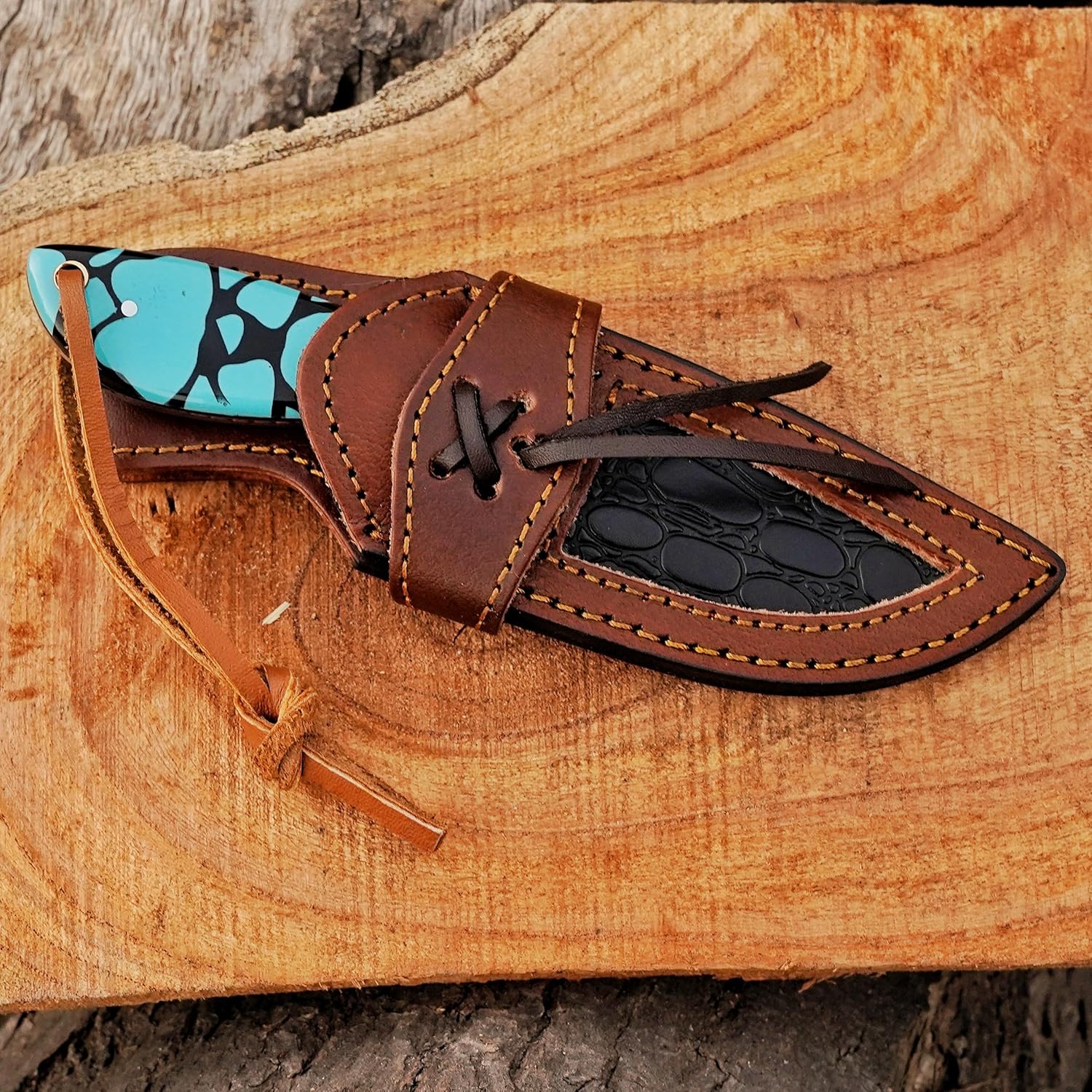 Handmade Cowboy Knife for Men & Women,Outdoor Camping Hiking Knife,Stainless Fixed Blade 7.5’’ Gift for Boy Friend, Full tang knife - Image 6