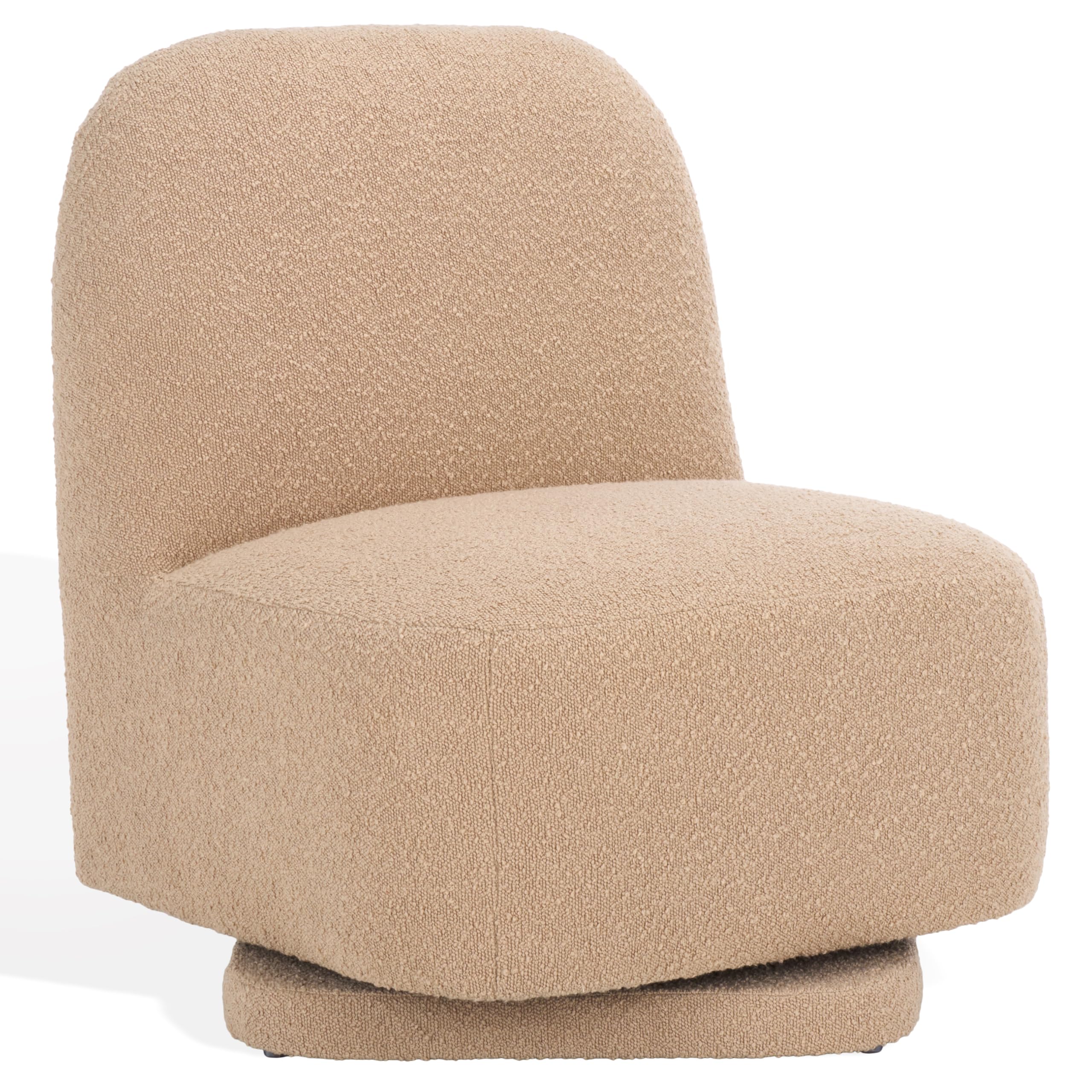 SAFAVIEH Couture Collection Bianka Oatmeal Boucle Swivel Chair (Fully Assembled)