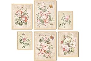 Vintage Pink Rose Poster: Rustic Charm for Your Walls