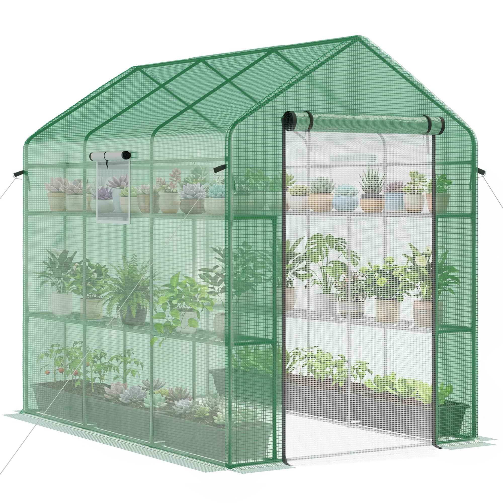 Outsunny 7' x 5' x 6' Walk-in Greenhouse