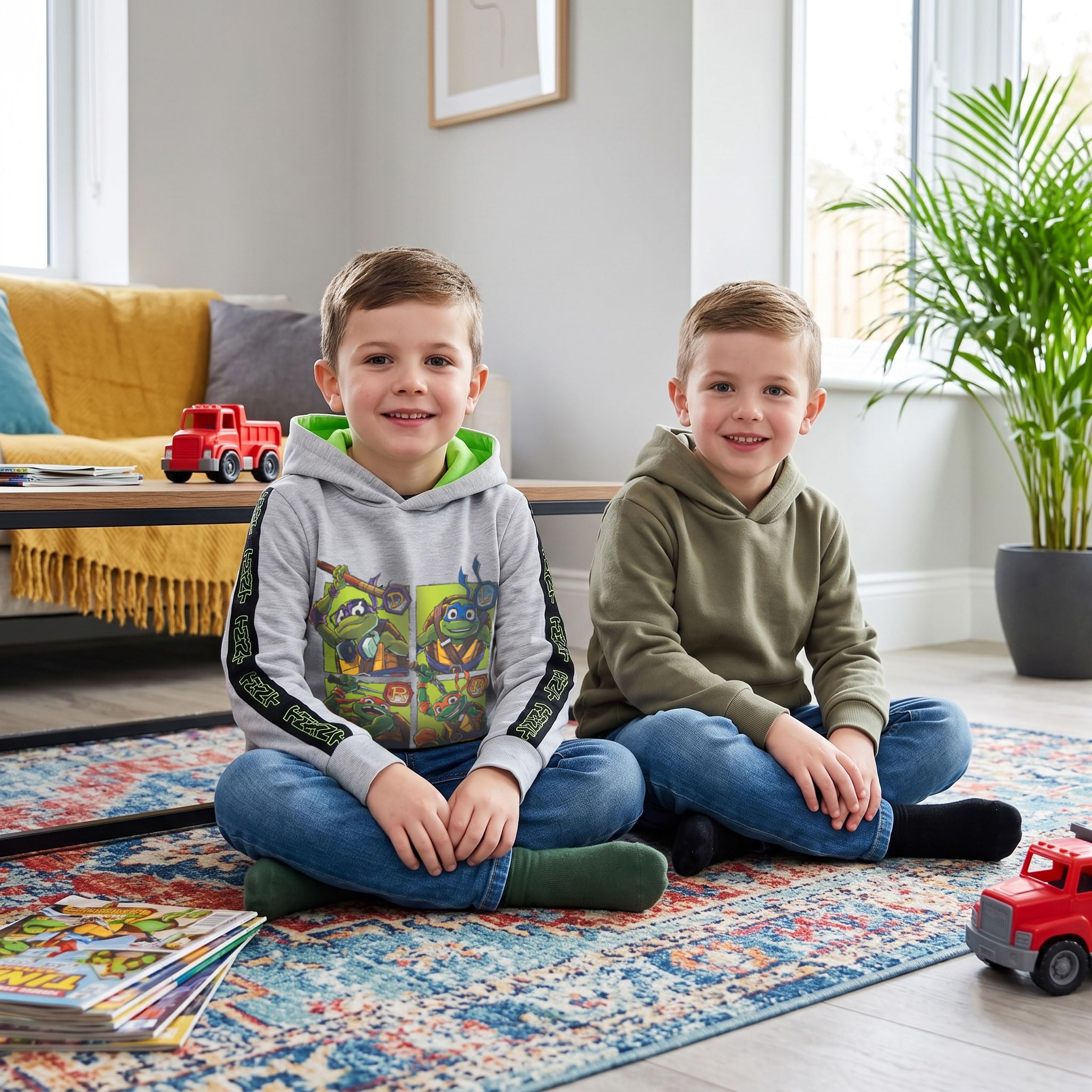 Teenage Mutant Ninja Turtles Felpa Ragazzi | Felpa Bambino con Leonardo, Donatello, Raphael e Michelangelo | Taglie da 5 a 13 Anni | Merchandise Ufficiale TMNT