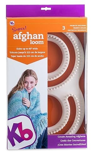 Authentic Knitting Board Afghan Knitting Loom for Blankets, Loom Knitting Blankets, S Shaped Loom