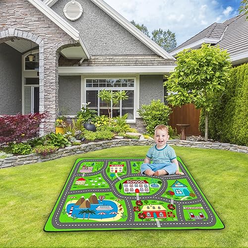 Miniatura 2 de Alfombra de juego para niños y bebés, alfombra de juego suave de felpa para piso, sala de juegos, dormitorio, aula, alfombra de aprendizaje de la