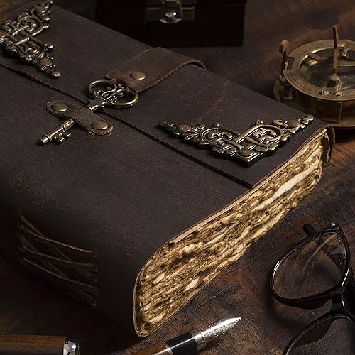 Miniatura 6 de Diario de cuero vintage, diario de cuero para hombres y mujeres, cuaderno encuadernado en cuero, cuaderno vintage, diario viejo, diario de cuero,