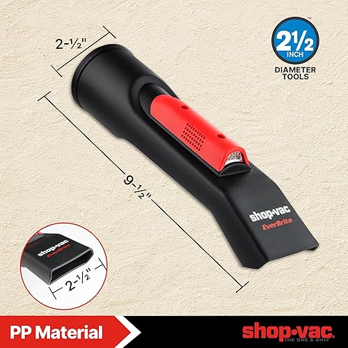 Miniatura 2 de Shop-Vac Boquilla con luz LED, accesorio de vacío brillante accionado por aire de 2-12 pulgadas para aspiradora de tienda en seco y húmedo, no
