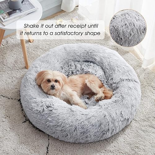 Miniatura 2 de WESTERN HOME WH Cama calmante para perros y gatos, cama redonda suave y antiansiedad, para perros y gatos pequeños y medianos (20 pulgadas, 24