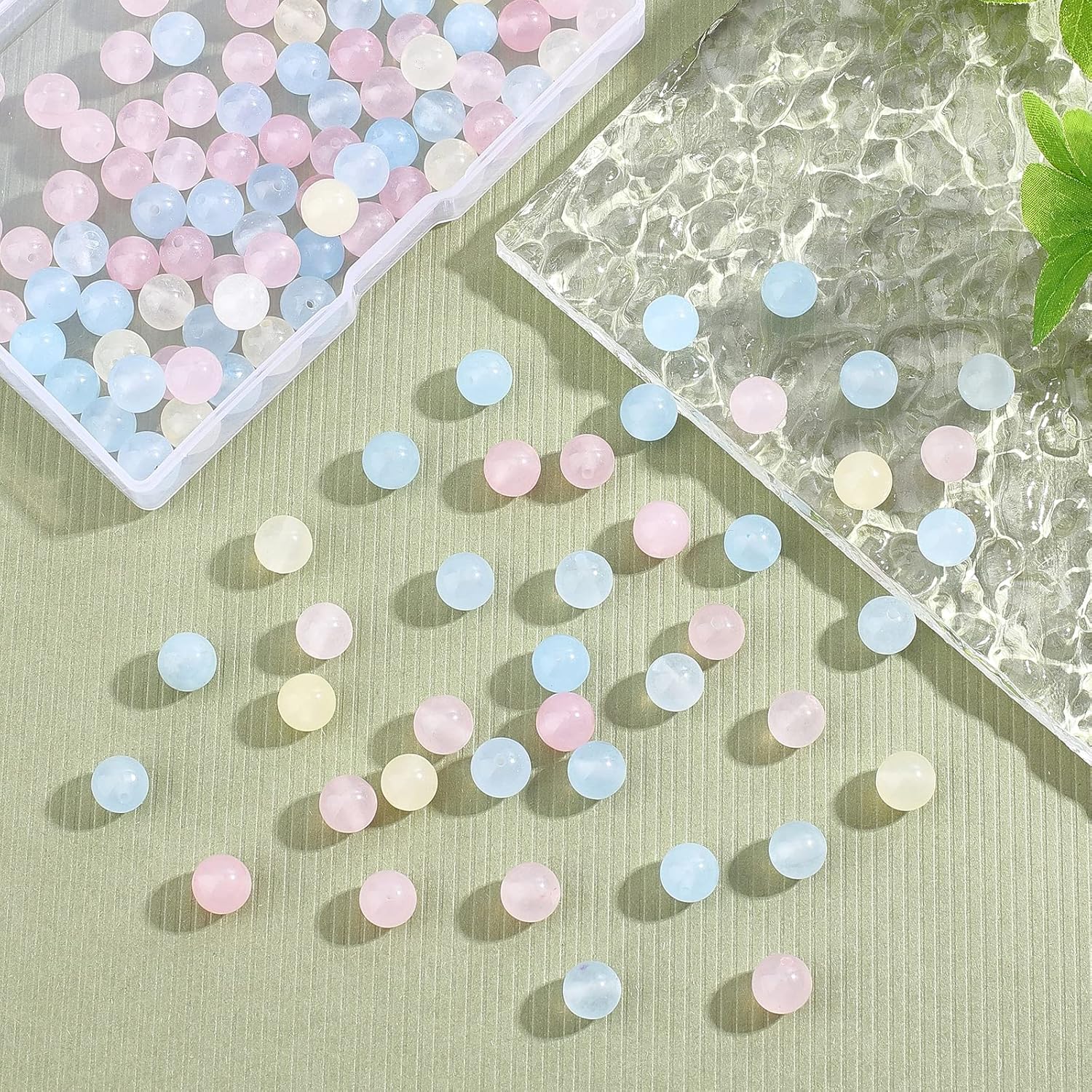 arricraft About 144 Pcs Natural Morganite Beads, Round Gemstone Loose Beads 8mm Smooth Stone Beads for Bracelet Necklace Jewelry Making - Image 3